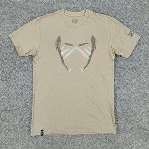 Blizzard Shirt Men's Small Brown OverWatch Video Game Logo Graphic Short Sleeve